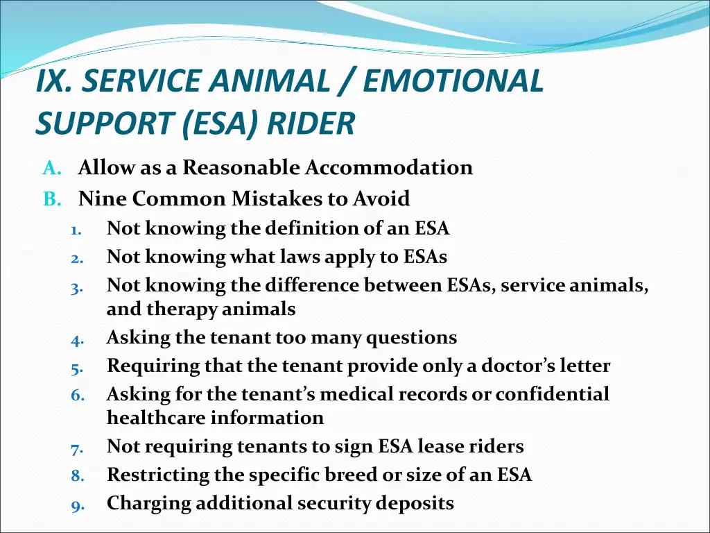 ix service animal emotional support esa rider