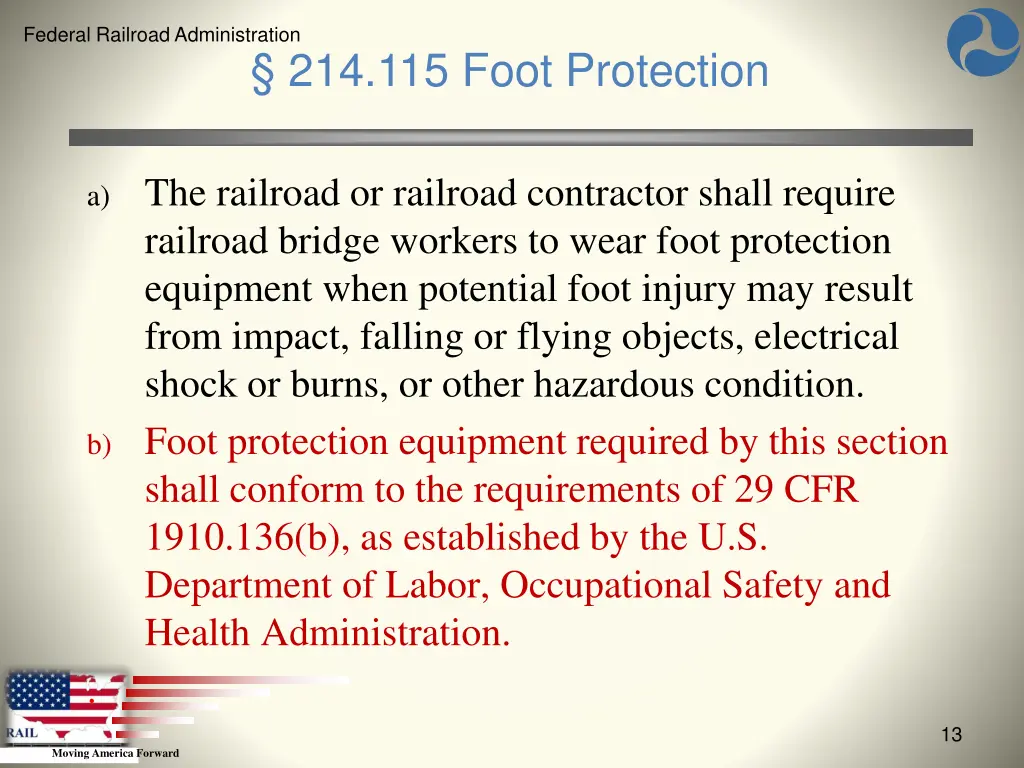 federal railroad administration 11