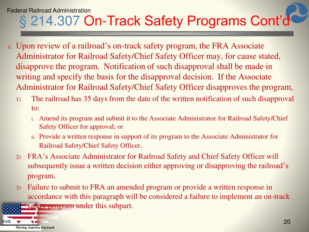 federal railroad administration 18