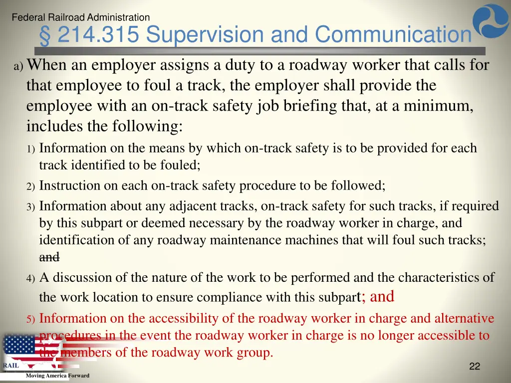 federal railroad administration 20