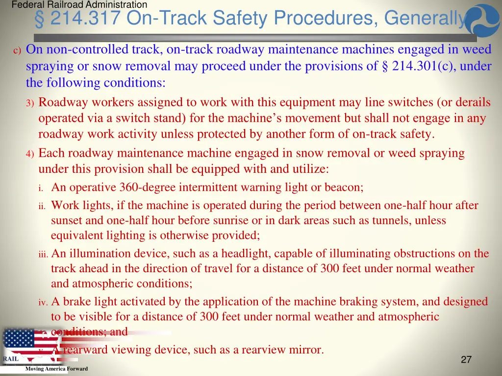 federal railroad administration 25