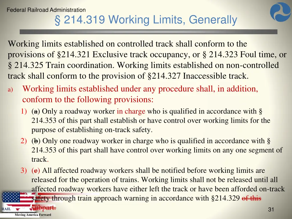 federal railroad administration 29