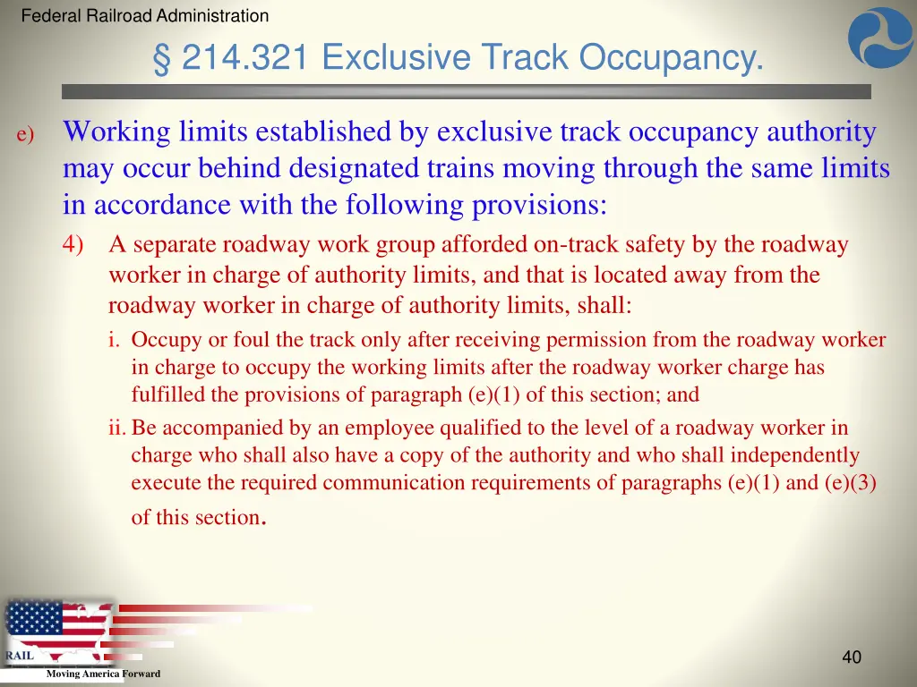 federal railroad administration 38