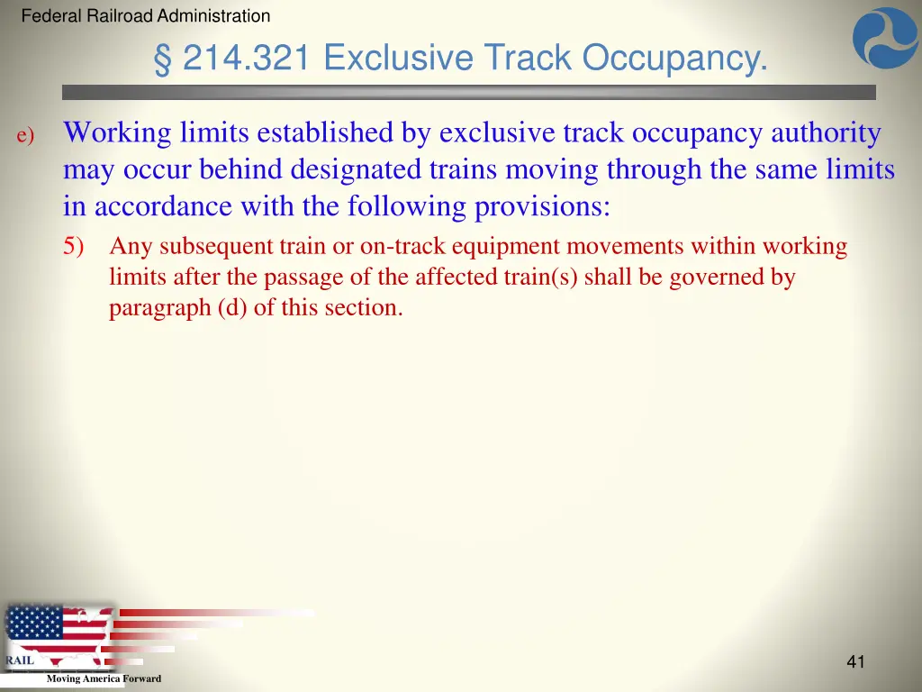 federal railroad administration 39