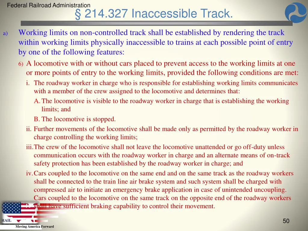 federal railroad administration 48