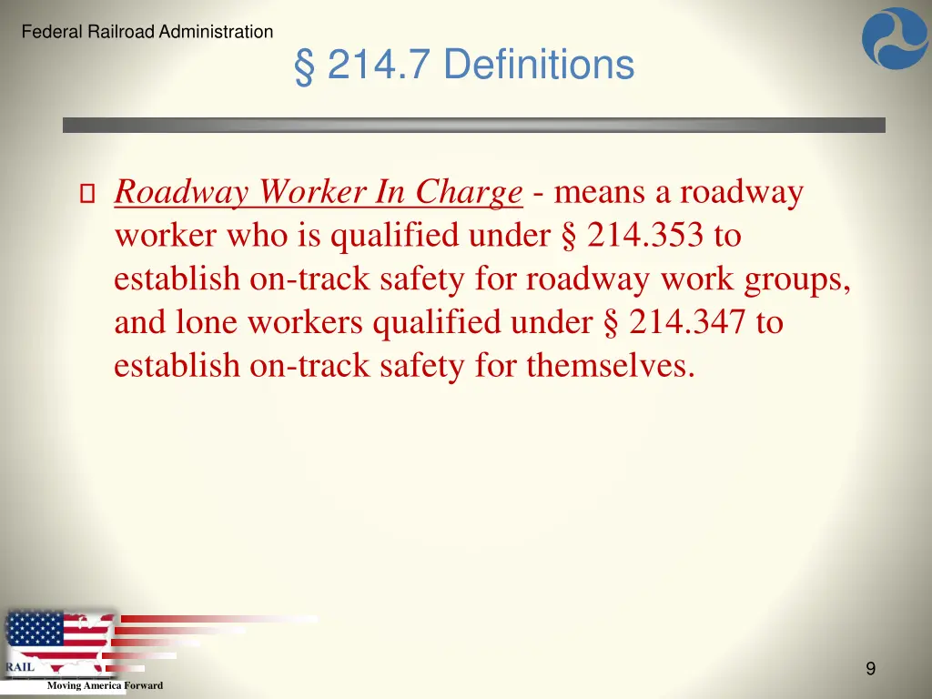 federal railroad administration 7