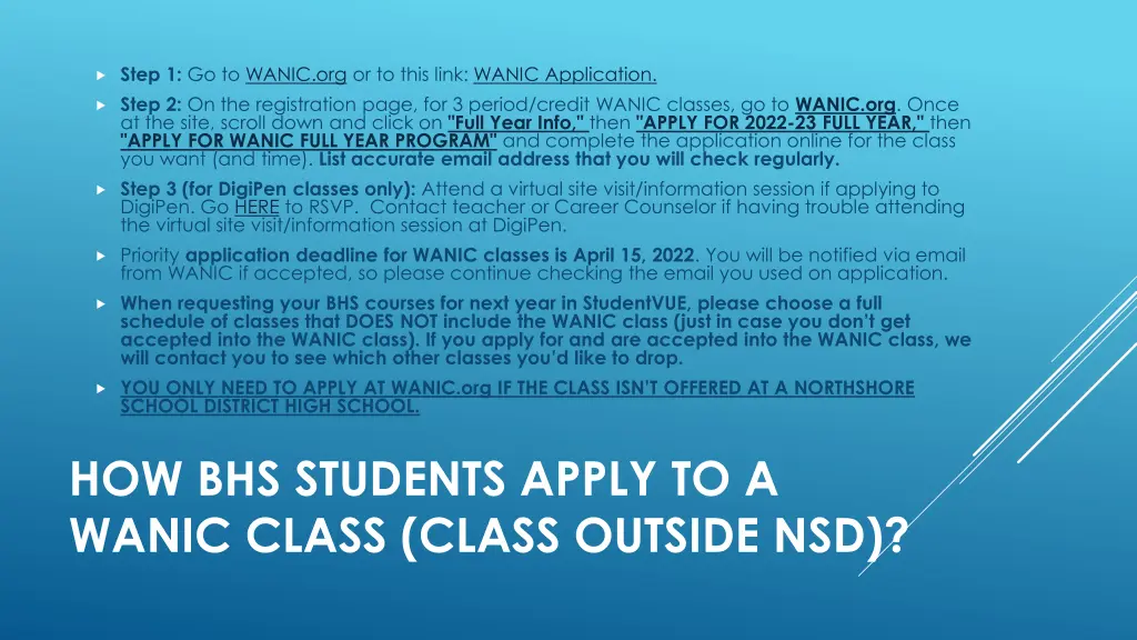 step 1 go to wanic org or to this link wanic