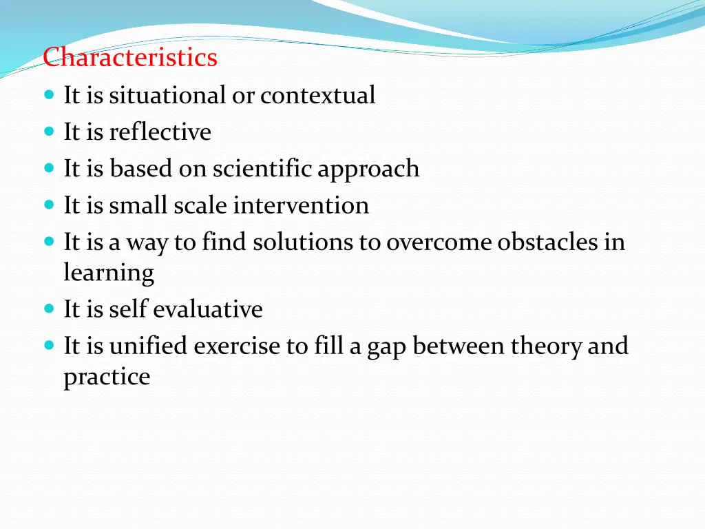 characteristics it is situational or contextual