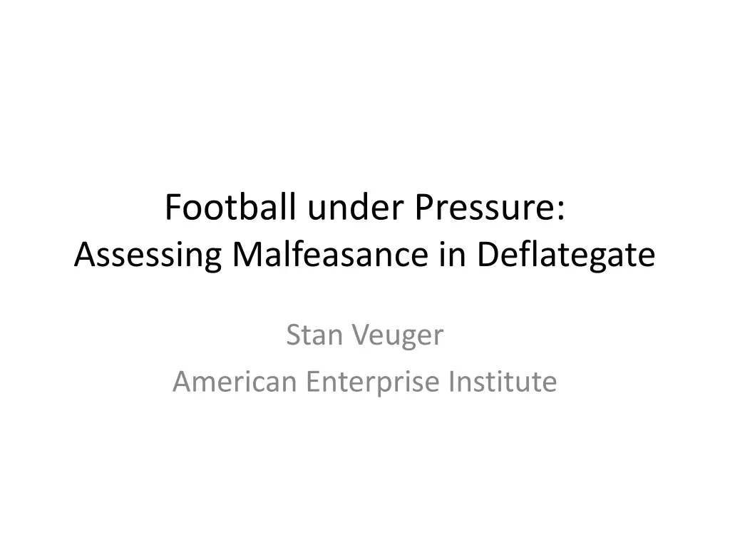 football under pressure assessing malfeasance