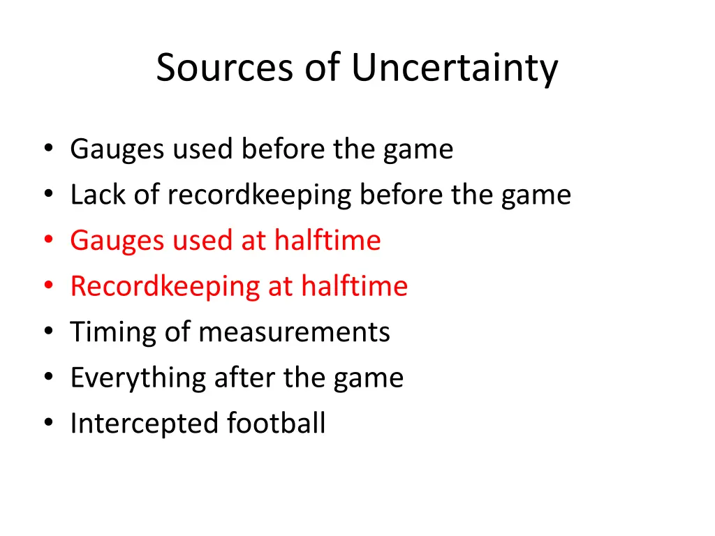 sources of uncertainty 1