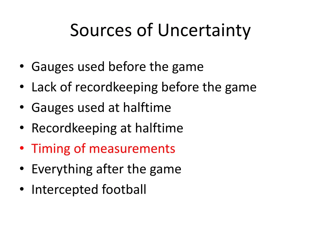 sources of uncertainty 3