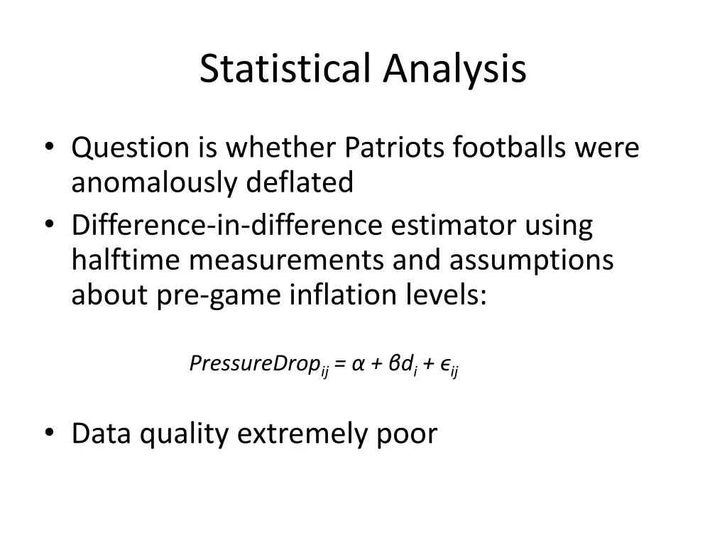 statistical analysis