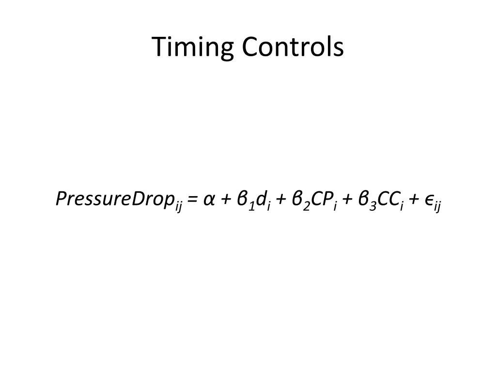timing controls
