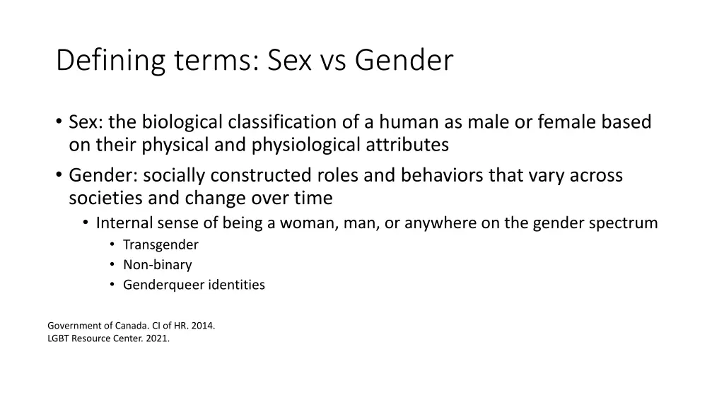 defining terms sex vs gender