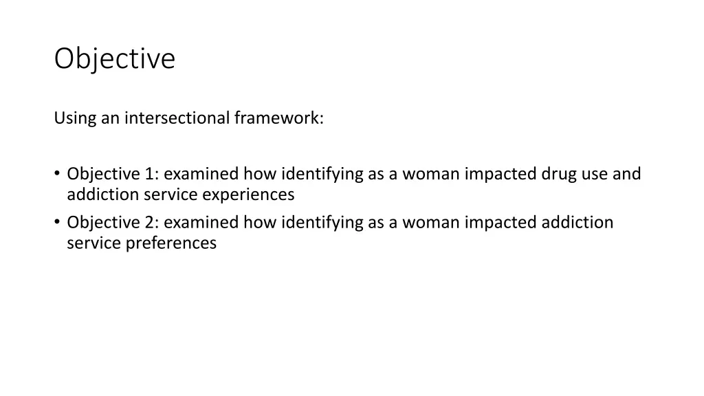 objective