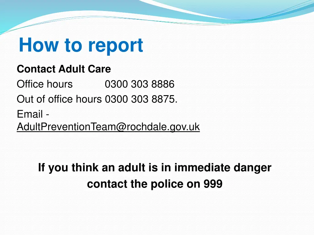 how to report