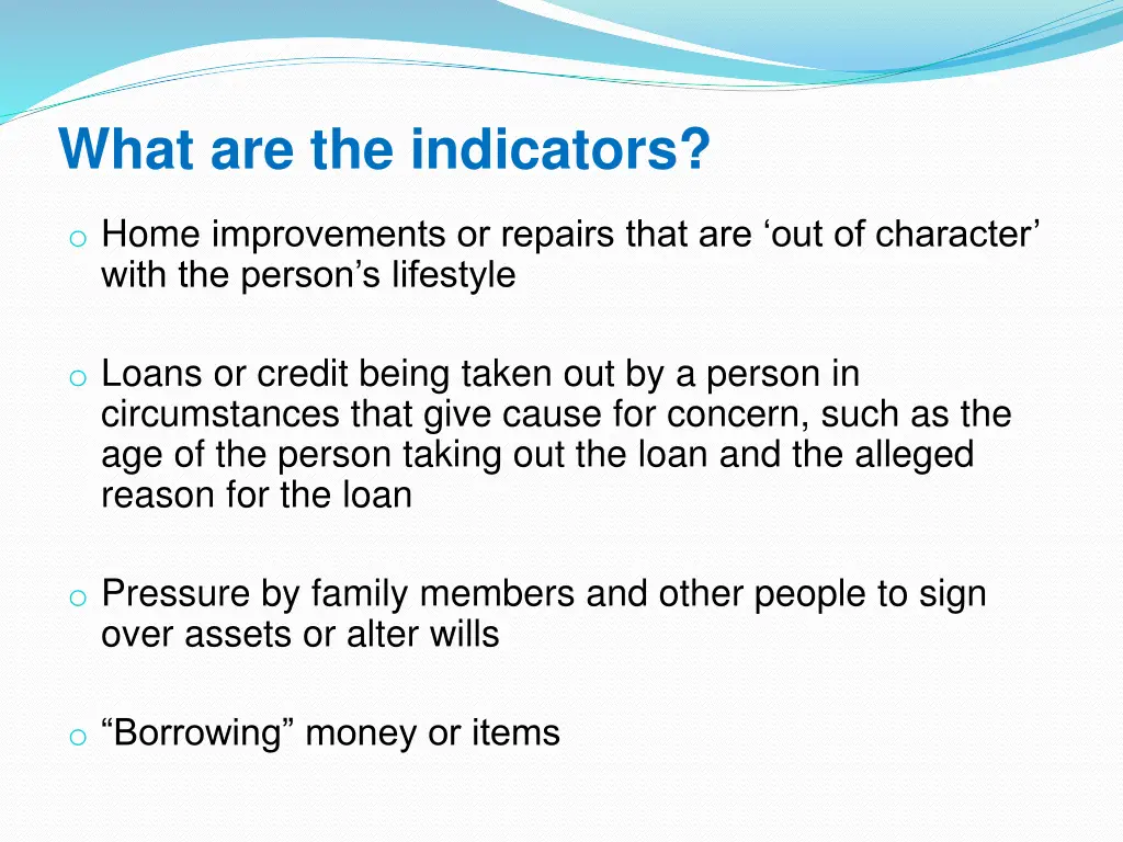 what are the indicators 2