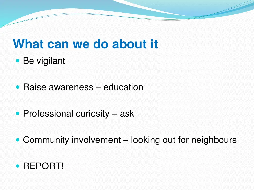 what can we do about it be vigilant