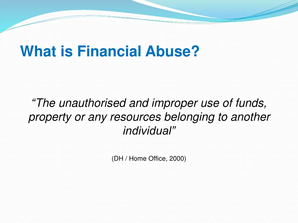 what is financial abuse