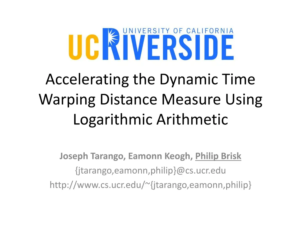 accelerating the dynamic time warping distance
