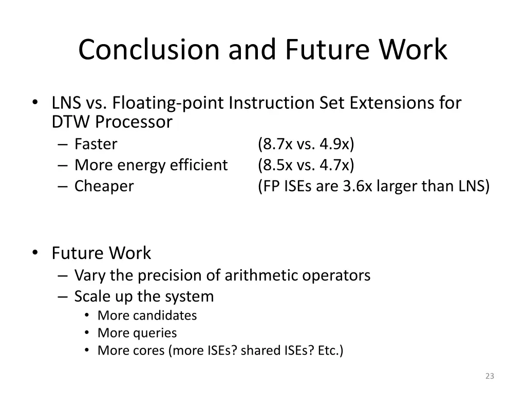 conclusion and future work