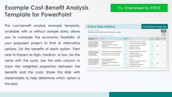 example cost benefit analysis template