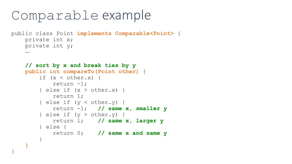 comparable example