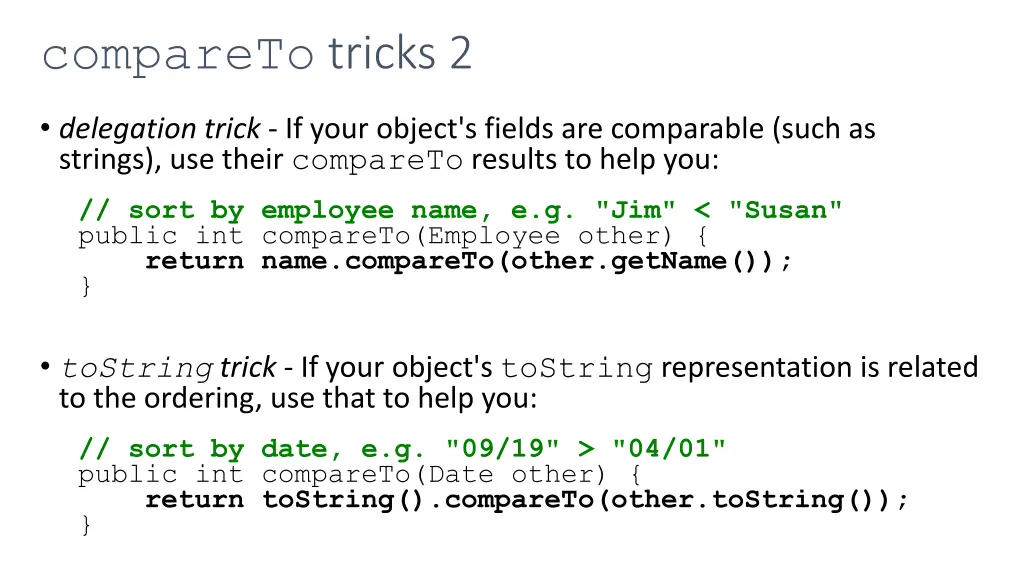 compareto tricks 2