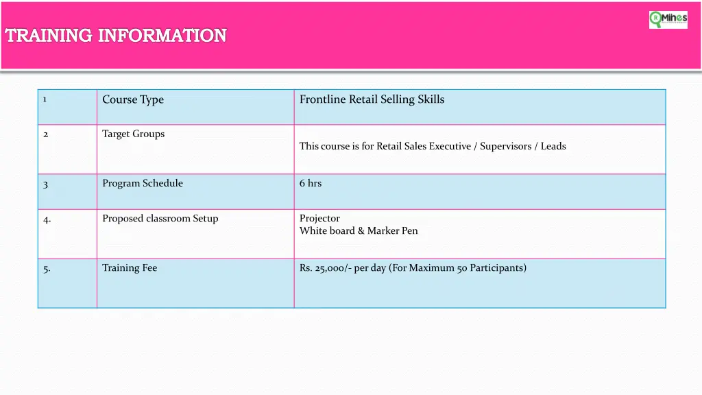 training information