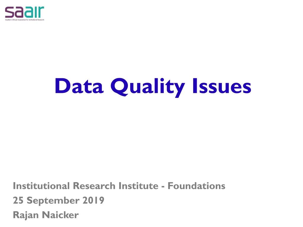 data quality issues