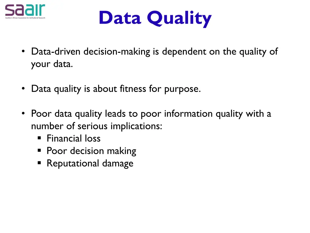data quality