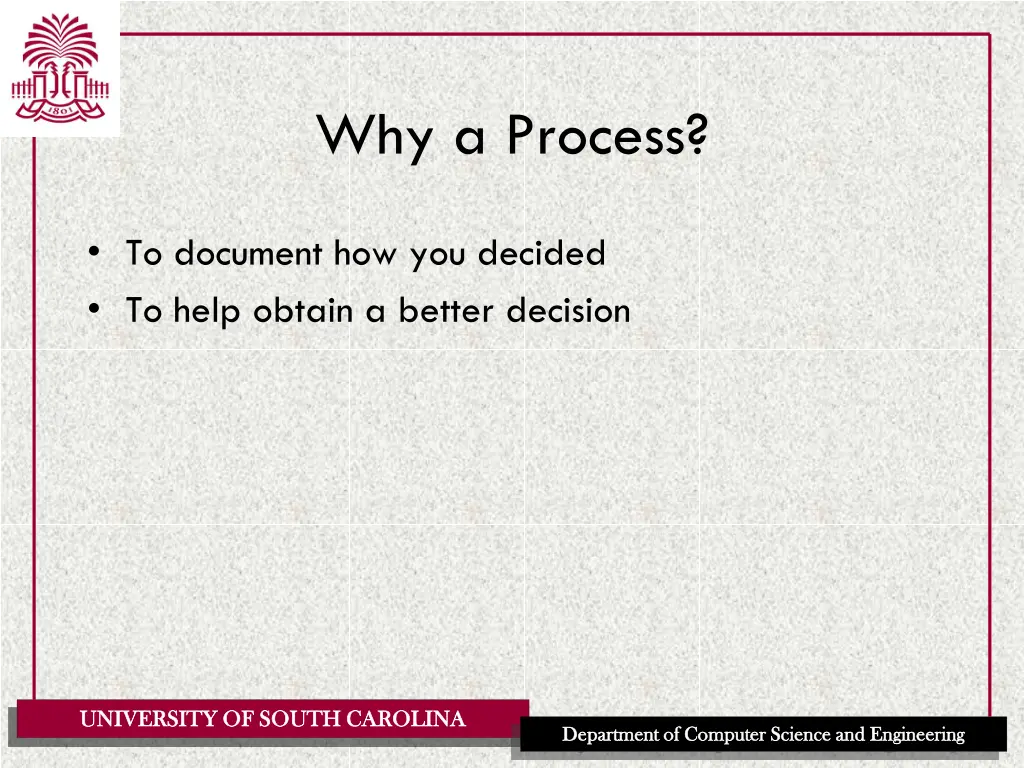 why a process