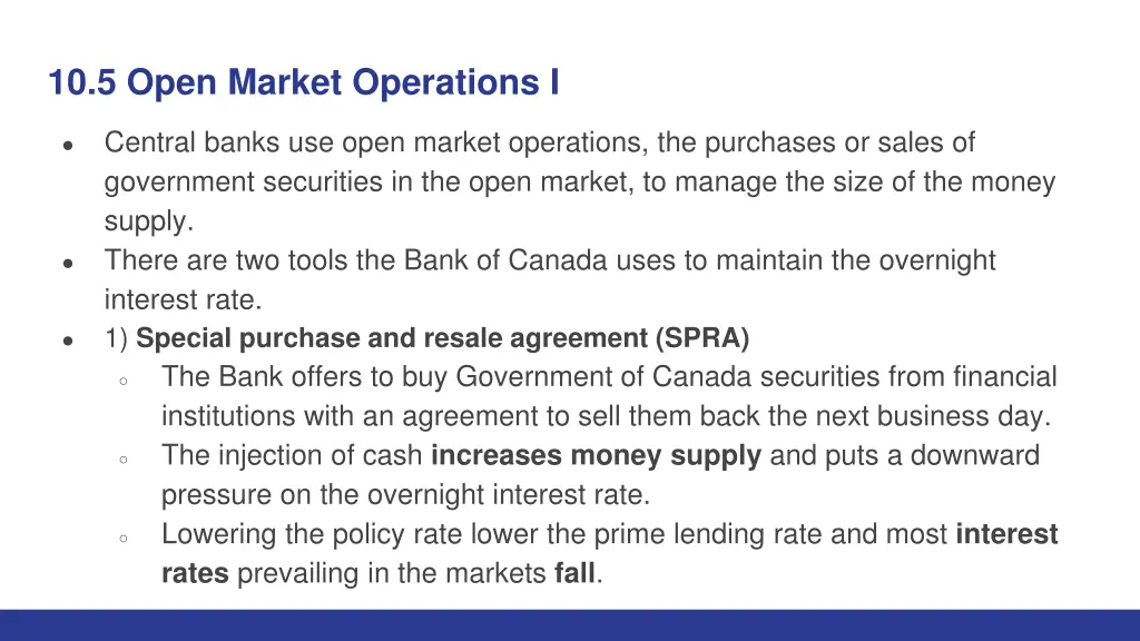 10 5 open market operations i