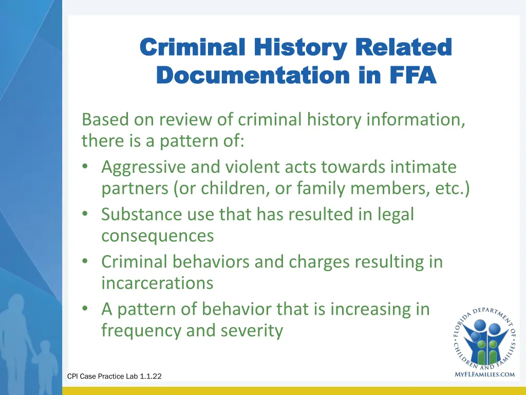 criminal history related criminal history related