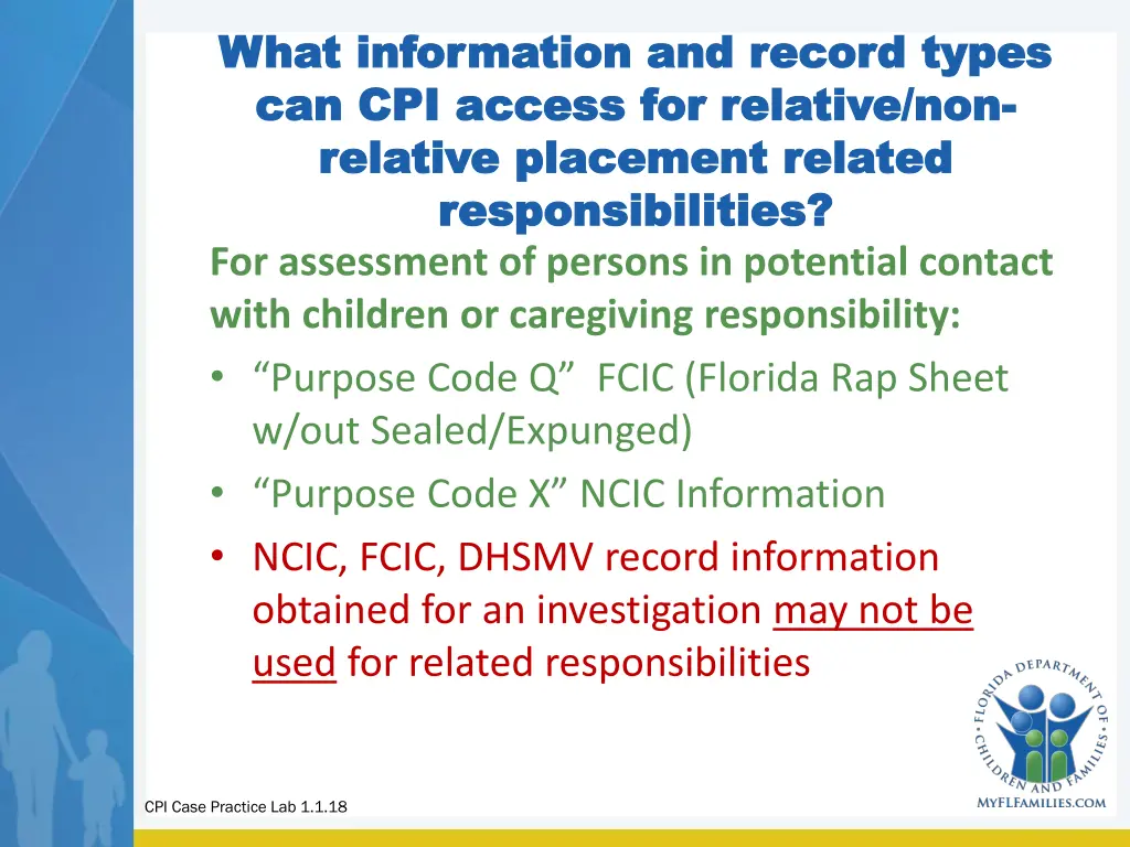 what information and record types what