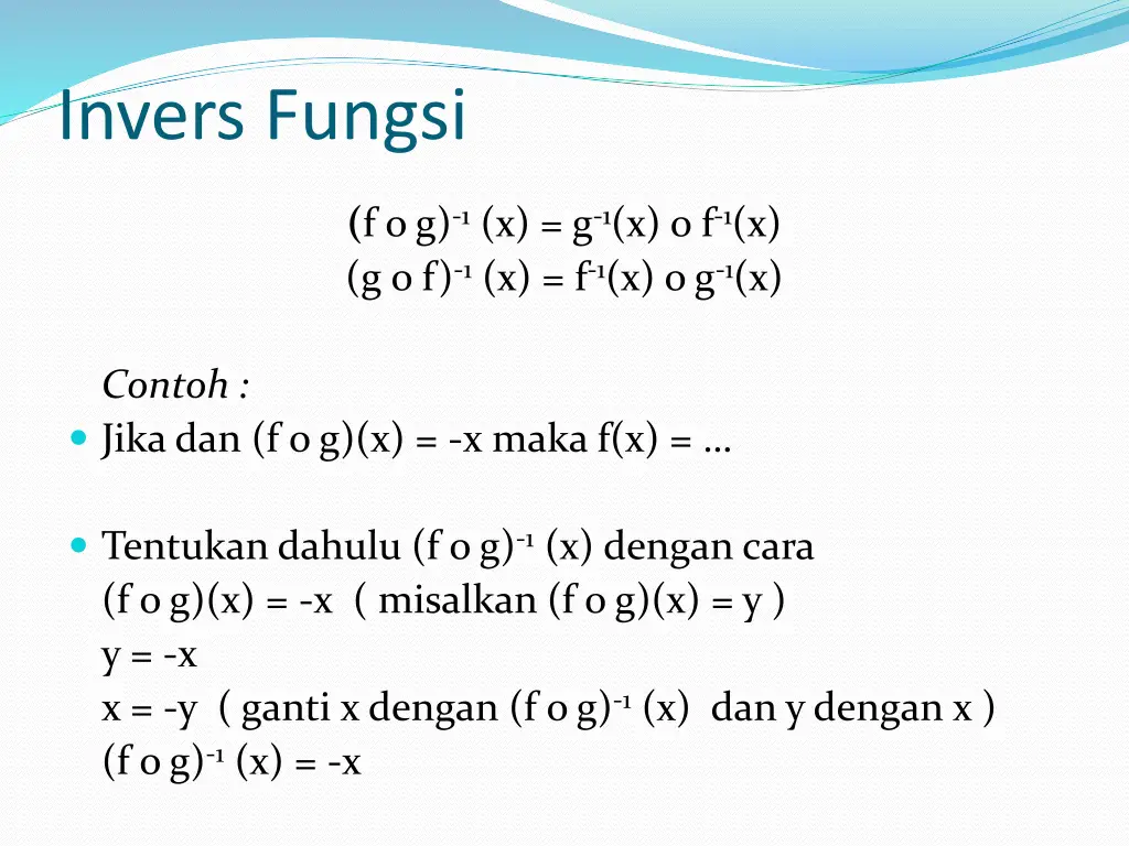 invers fungsi