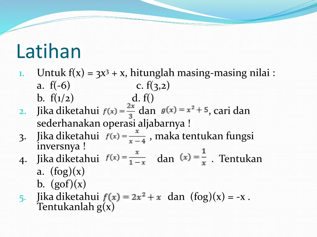 latihan 1 untuk f x 3x 3 x hitunglah masing
