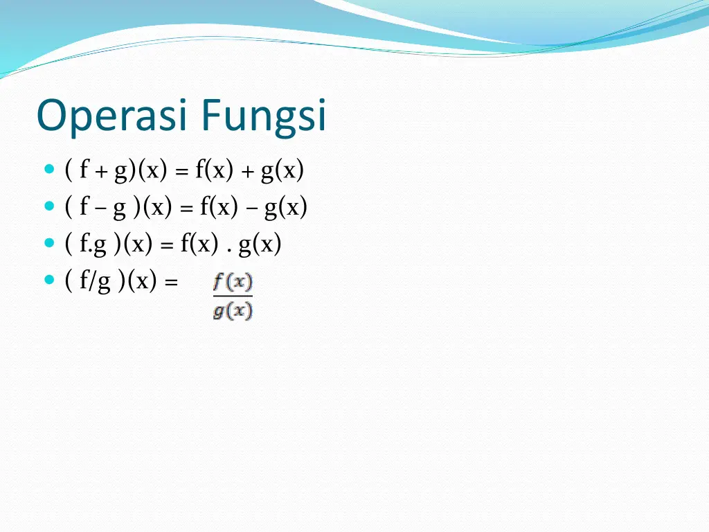 operasi fungsi