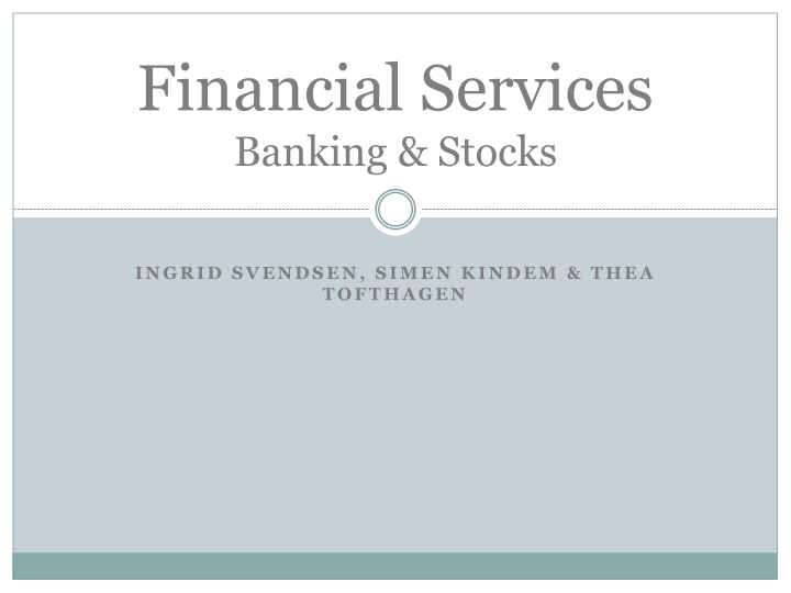 financial services banking stocks