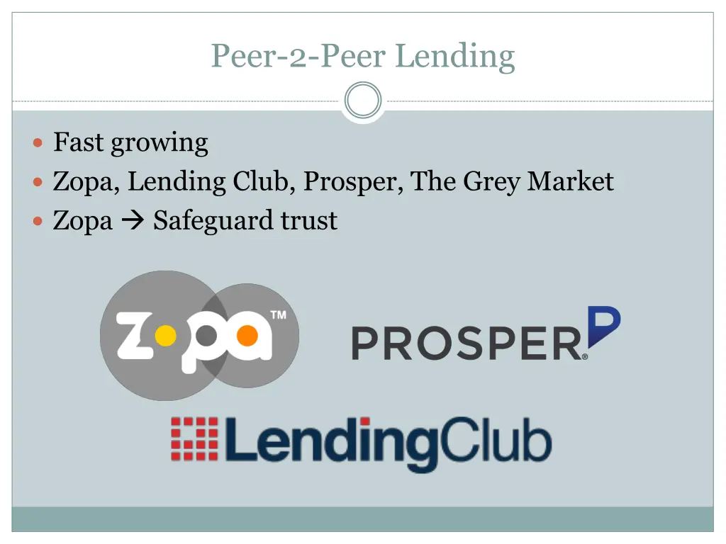 peer 2 peer lending
