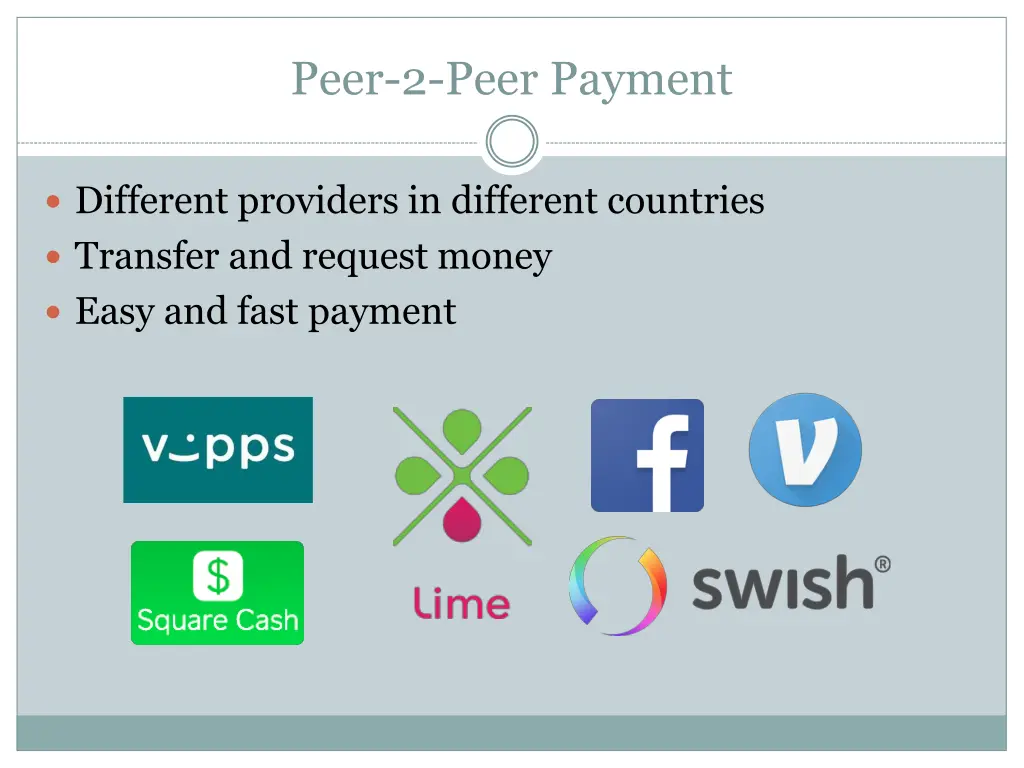 peer 2 peer payment
