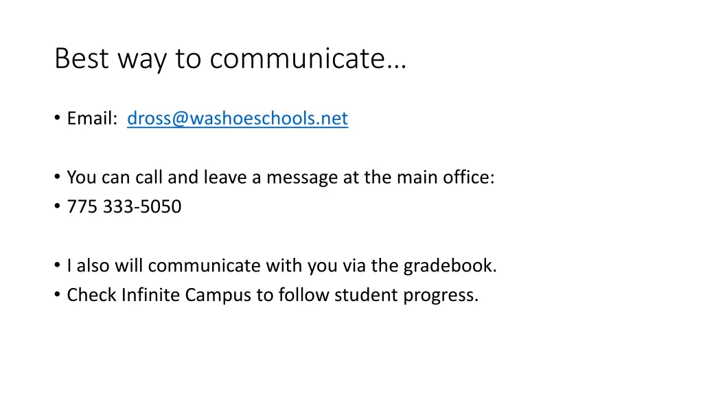 best way to communicate