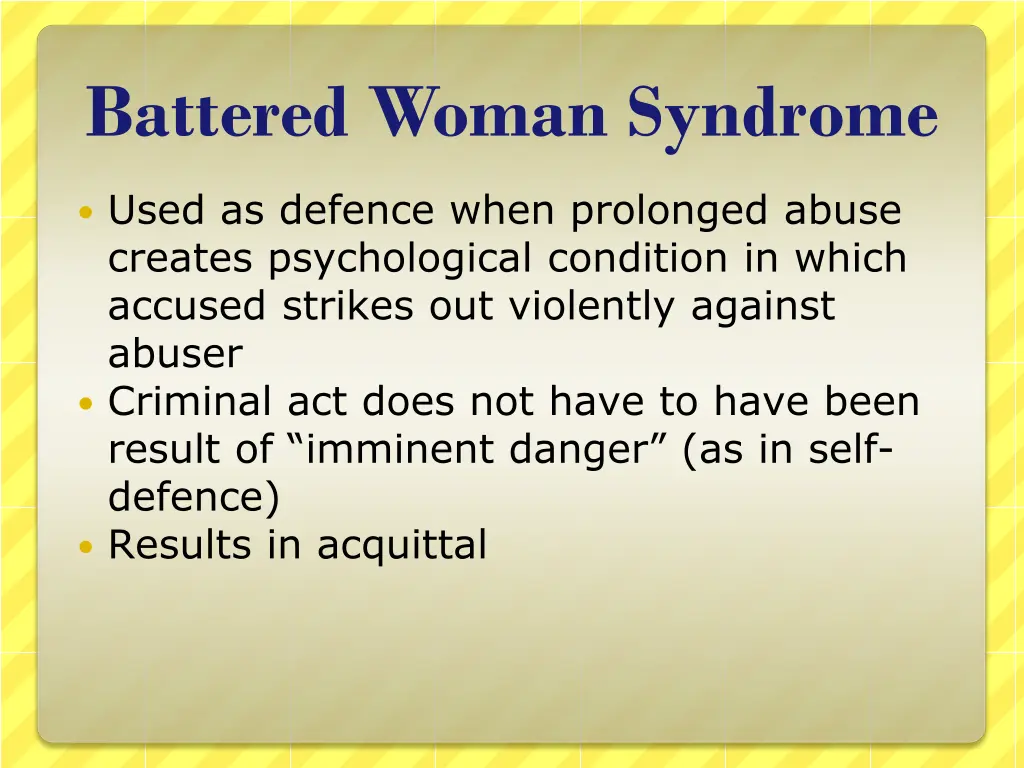 battered woman syndrome