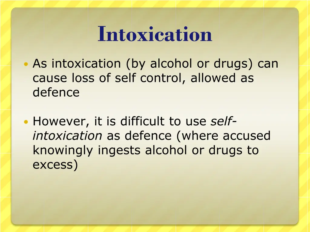 intoxication