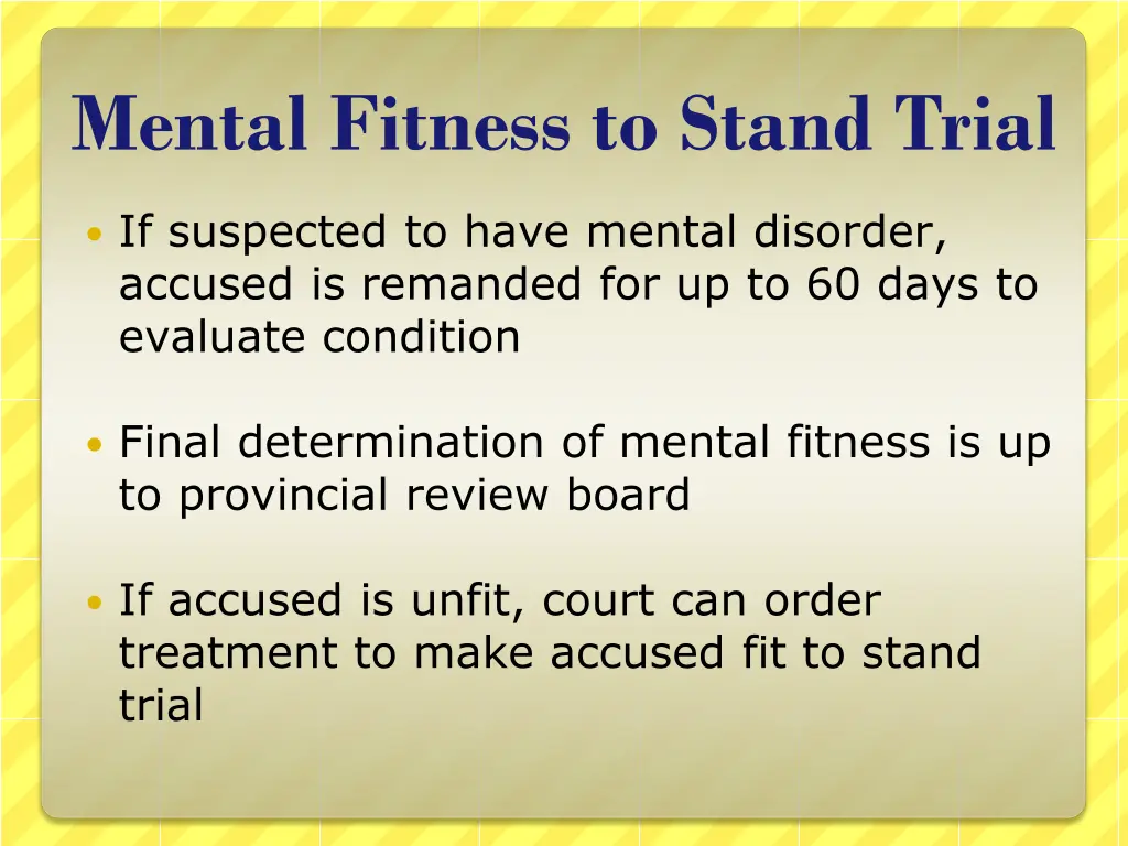 mental fitness to stand trial 1