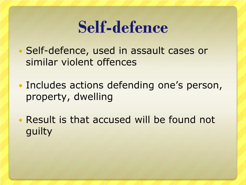 self defence