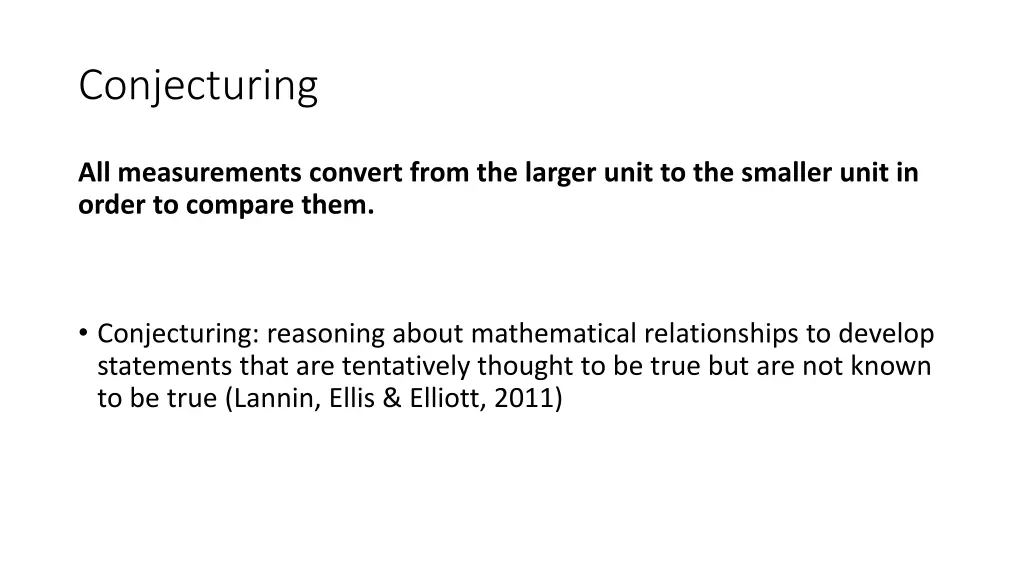 conjecturing
