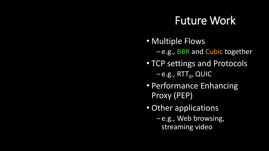 future work future work