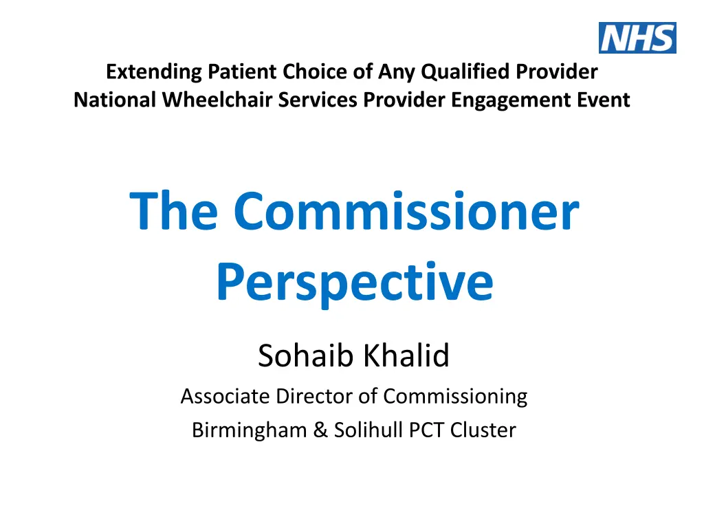 extending patient choice of any qualified