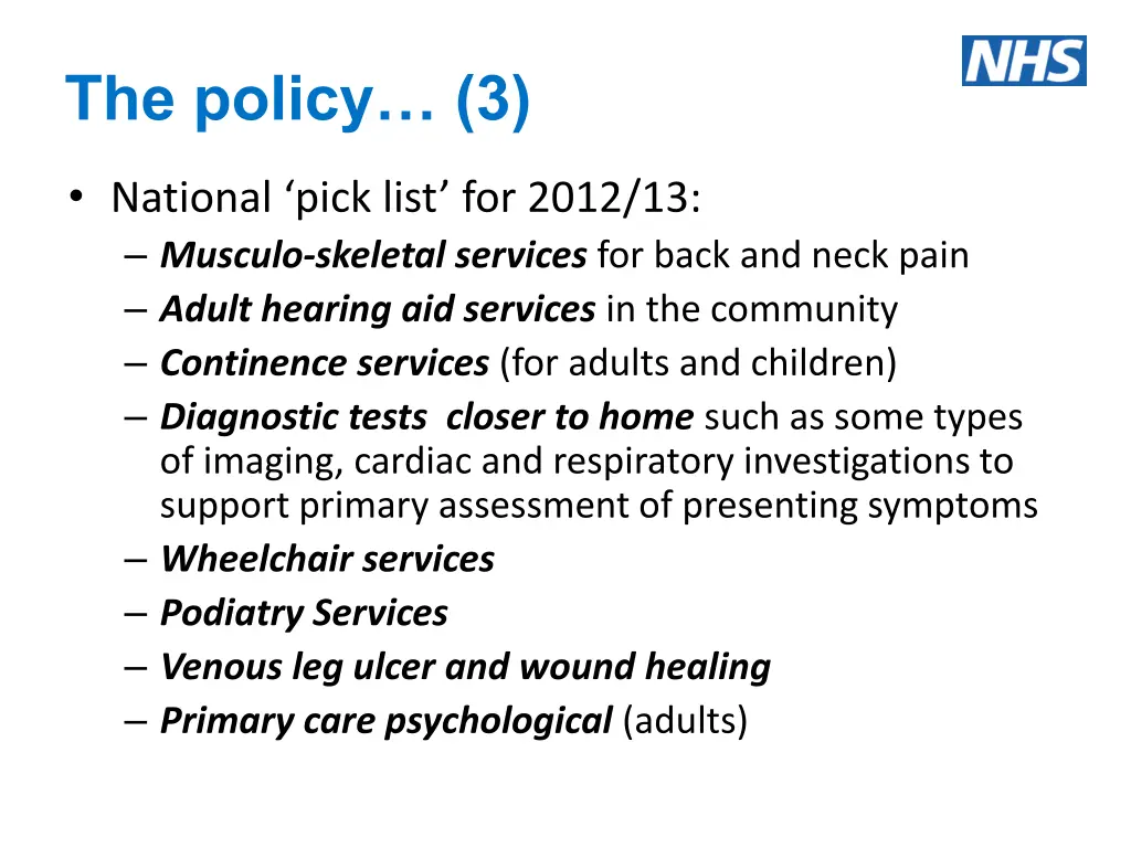 the policy 3